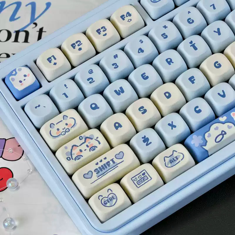 Sea Salt Neko MOA PBT Keycap Set