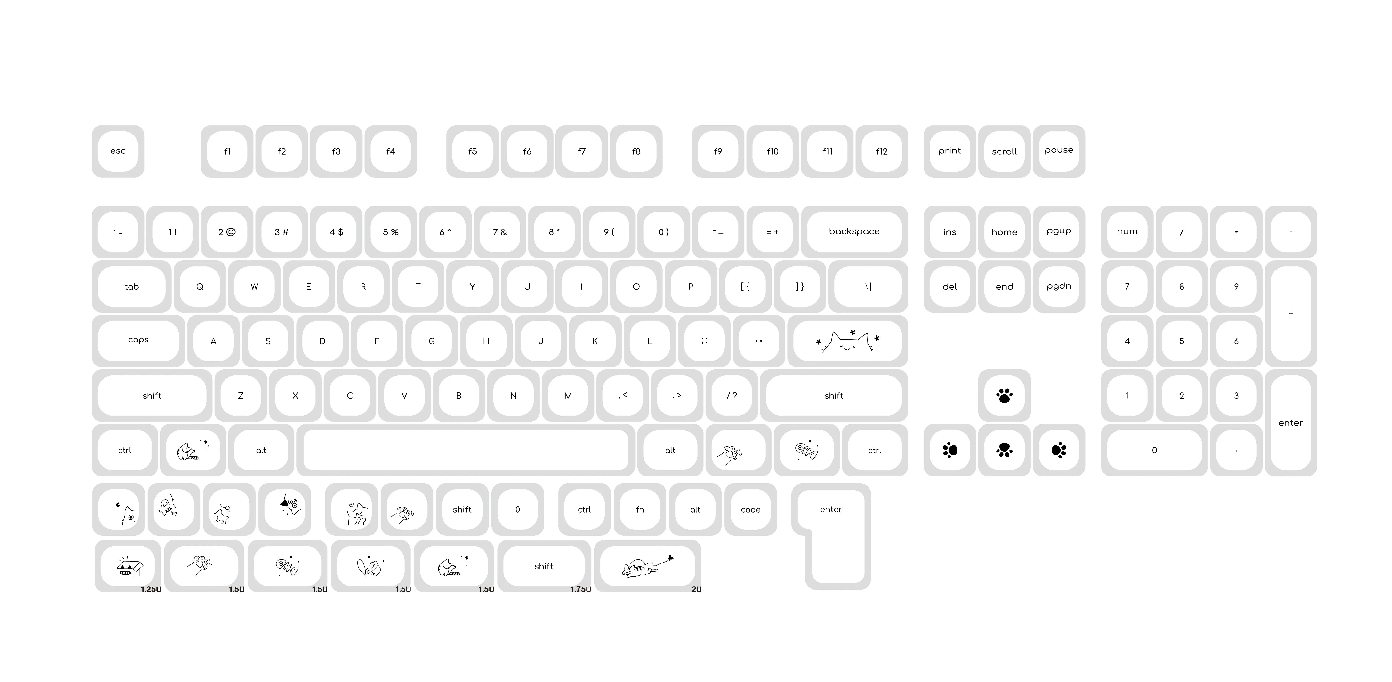 Whisker Notes MOA PBT Keycap Set